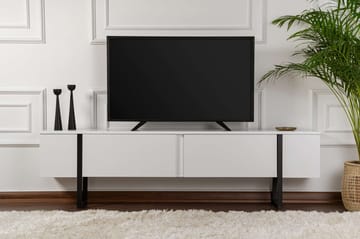 TV-benk Nordure Serenity Hvit svart - Møbler - Mediamøbel & tv møbel - TV-benk & mediabenk