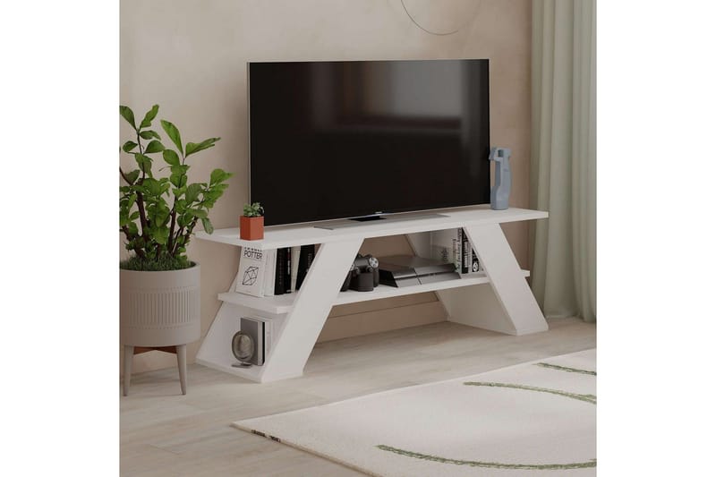 TV-benk og mediabenk Homitis TV-benk Janesh Vit - Møbler - Mediamøbel & tv møbel - TV-benk & mediabenk