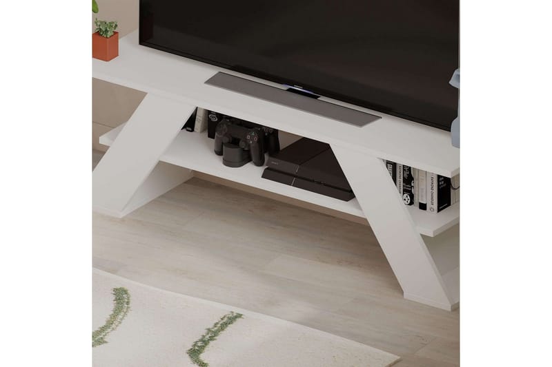 TV-benk og mediabenk Homitis TV-benk Janesh Vit - Møbler - Mediamøbel & tv møbel - TV-benk & mediabenk