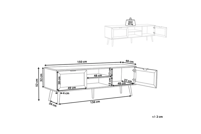 TV-benk Opoco - Møbler - Mediamøbel & tv møbel - TV-benk & mediabenk