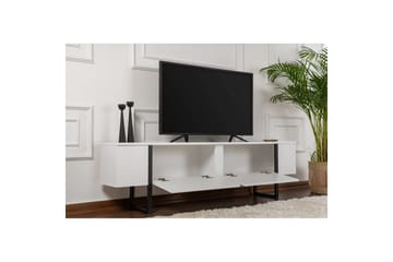 TV-benk Ro Hvit Sort - Hvit Sort - Møbler - Mediamøbel & tv møbel - TV-benk & mediabenk