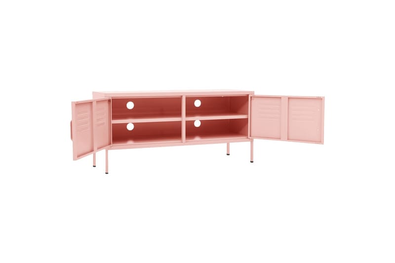 TV-benk rosa 105x35x50 cm stål - Rosa - TV-benk & mediabenk