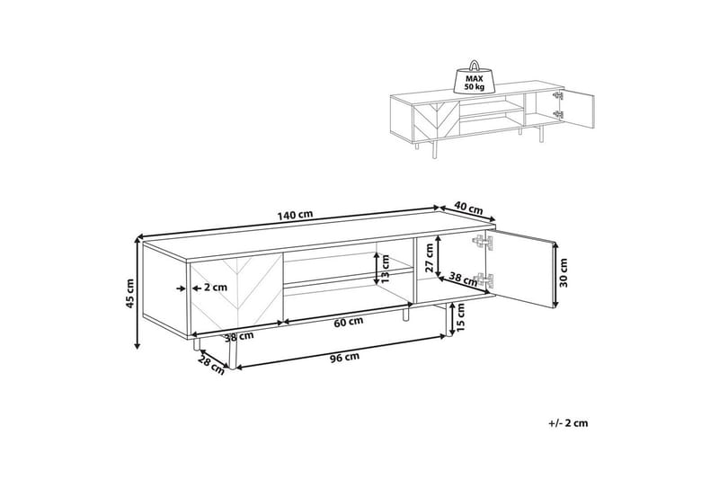 TV-benk Salina - Møbler - Mediamøbel & tv møbel - TV-benk & mediabenk