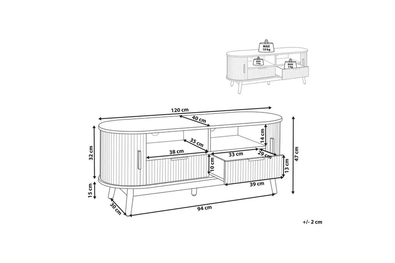 TV-benk Selah - Møbler - Mediamøbel & tv møbel - TV-benk & mediabenk