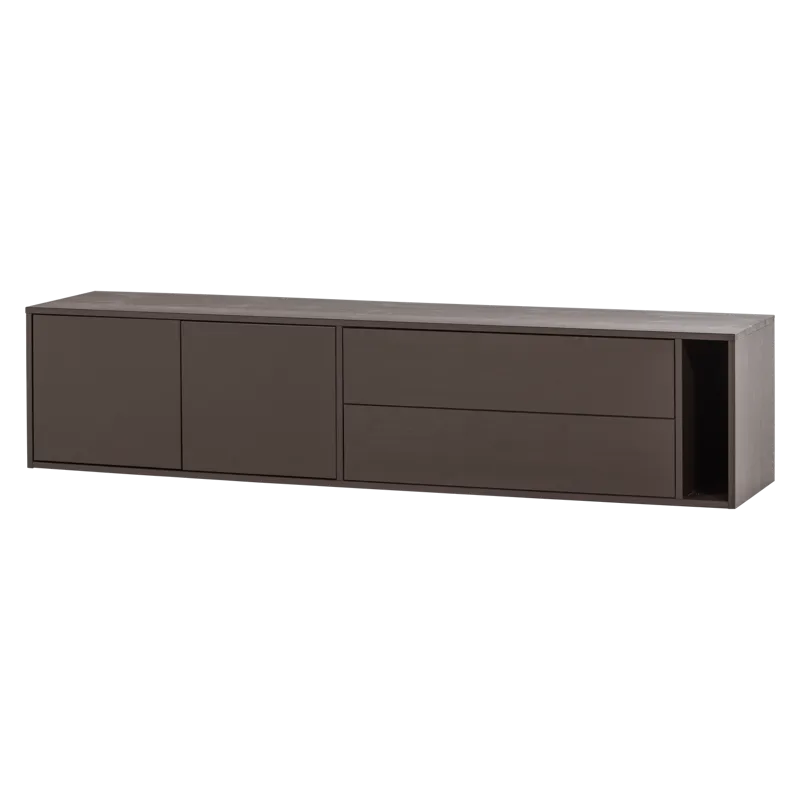 TV-benk Settle 200 cm, Mellombrun