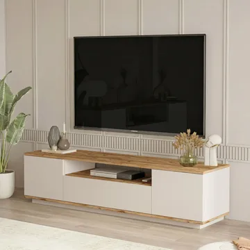 TV-benk Skye Decor Dara (180 x 44,6 x 44,5 cm) Atlantisk furu kasjmir - Atlantic Pine og Cashmere - Møbler - Mediamøbel & tv møbel - TV-benk & mediabenk