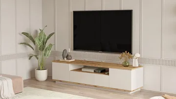 TV-benk Skye Decor Dara (180 x 44,6 x 44,5 cm) Atlantisk furu kasjmir - Atlantic Pine og Cashmere - Møbler - Mediamøbel & tv møbel - TV-benk & mediabenk