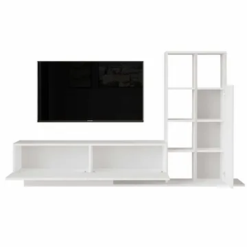 TV-benk Skye Decor Eska (201,2 x 123,6 x 29,5 cm) Hvit - Hvit - Møbler - Mediamøbel & tv møbel - TV-benk & mediabenk