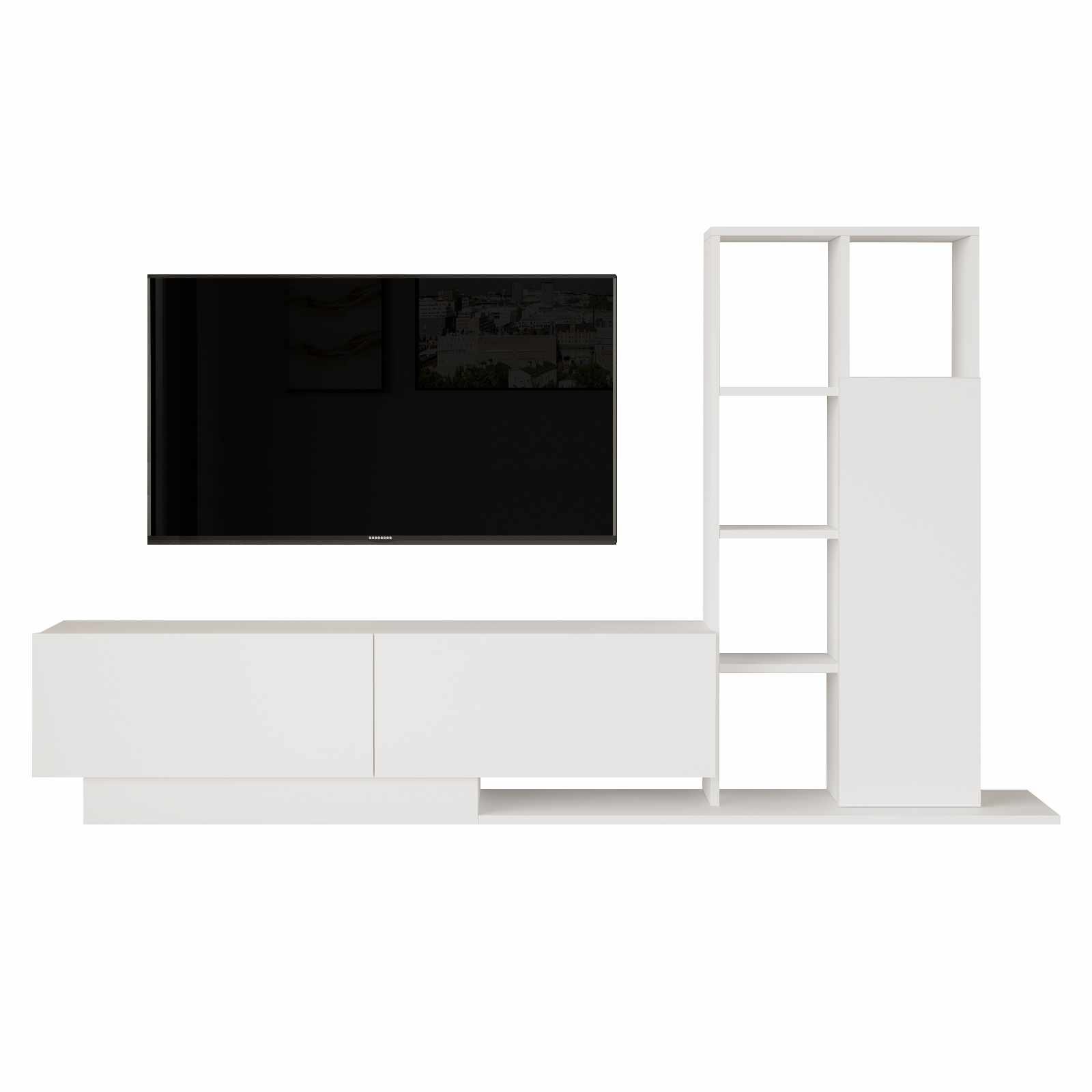 TV-benk Skye Decor Eska (201,2 x 123,6 x 29,5 cm) Hvit - Hvit