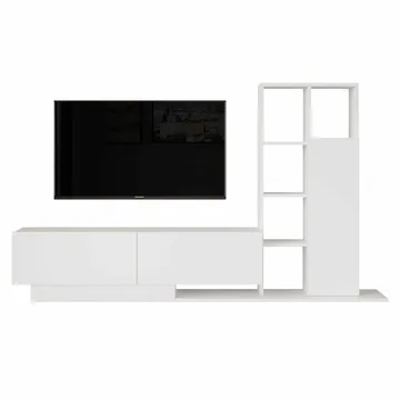 TV-benk Skye Decor Eska (201,2 x 123,6 x 29,5 cm) Hvit - Hvit - Møbler - Mediamøbel & tv møbel - TV-benk & mediabenk