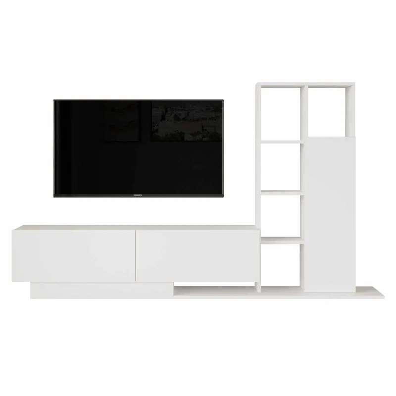 TV-benk Skye Decor Eska (201,2 x 123,6 x 29,5 cm) Hvit, Hvit