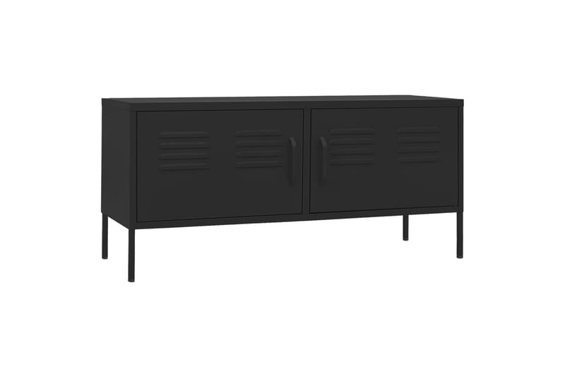 TV-benk svart 105x35x50 cm stål - Svart - Møbler - Mediamøbel & tv møbel - TV-benk & mediabenk