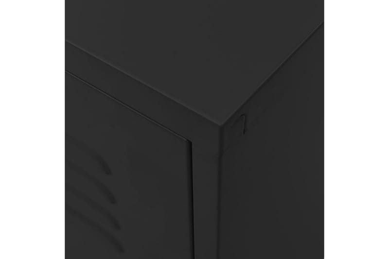 TV-benk svart 105x35x50 cm stål - Svart - Møbler - Mediamøbel & tv møbel - TV-benk & mediabenk