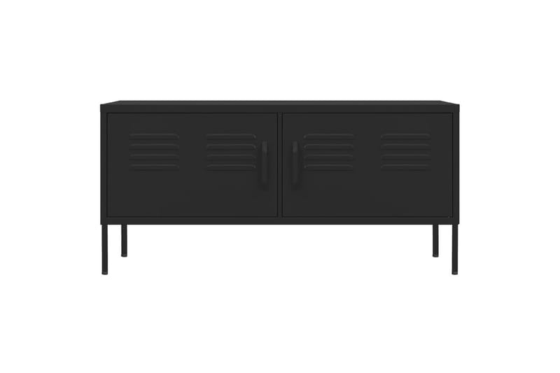 TV-benk svart 105x35x50 cm stål - Svart - Møbler - Mediamøbel & tv møbel - TV-benk & mediabenk