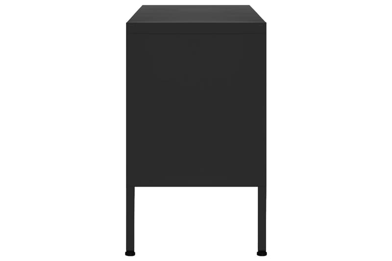 TV-benk svart 105x35x50 cm stål - Svart - Møbler - Mediamøbel & tv møbel - TV-benk & mediabenk