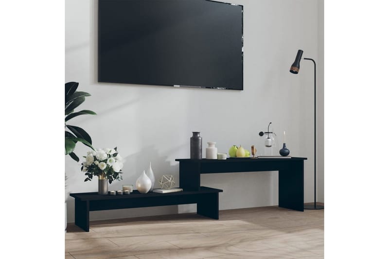 TV-benk svart 180x30x43 cm sponplate - Svart - TV-benk & mediabenk