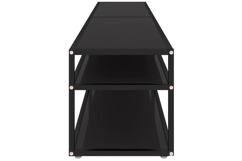 TV-benk svart 200x40x40,5 cm herdet glass - Svart - Møbler - Mediamøbel & tv møbel - TV-benk & mediabenk