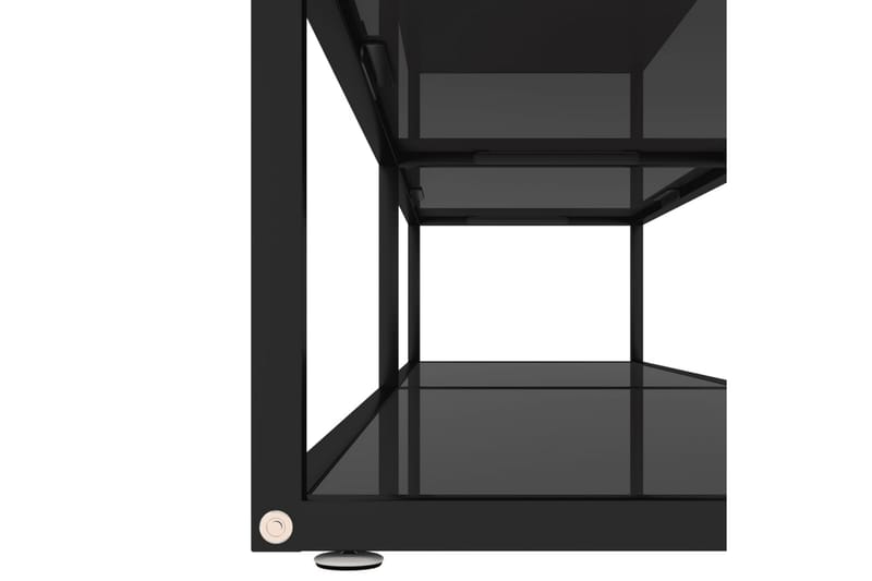 TV-benk svart 200x40x40,5 cm herdet glass - Svart - Møbler - Mediamøbel & tv møbel - TV-benk & mediabenk