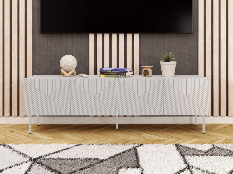 TV-benk TV-benk ART DECO 190 4D beige - Møbler - Mediamøbel & tv møbel - TV-benk & mediabenk