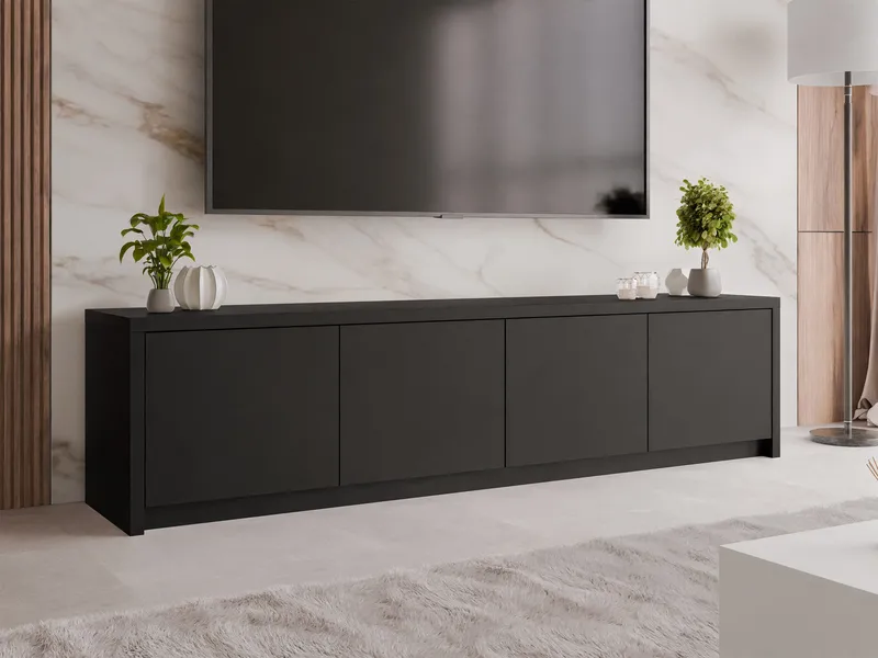TV-benk TV-benk SOLID 4D svart - Møbler - Mediamøbel & tv møbel - TV-benk & mediabenk