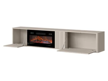 TV-benk TV-benk PHILIPPE 190 med peis beige - Møbler - Mediamøbel & tv møbel - TV-benk & mediabenk