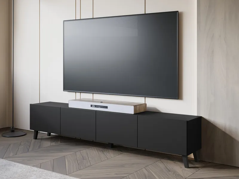 TV-benk TV-benk PHUKET 190 svart - Møbler - Mediamøbel & tv møbel - TV-benk & mediabenk