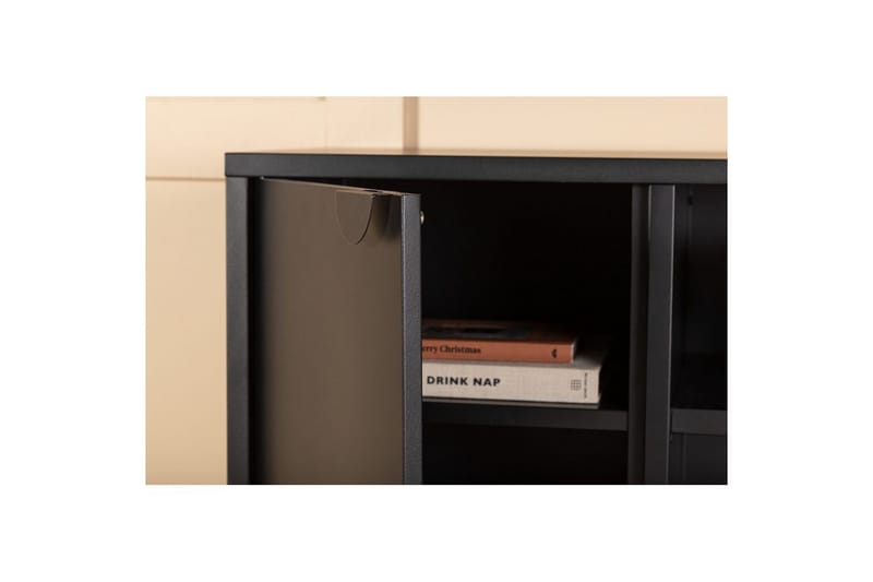 TV-benk Piring - Svart - Møbler - Mediamøbel & tv møbel - Mediestativ & veggfeste