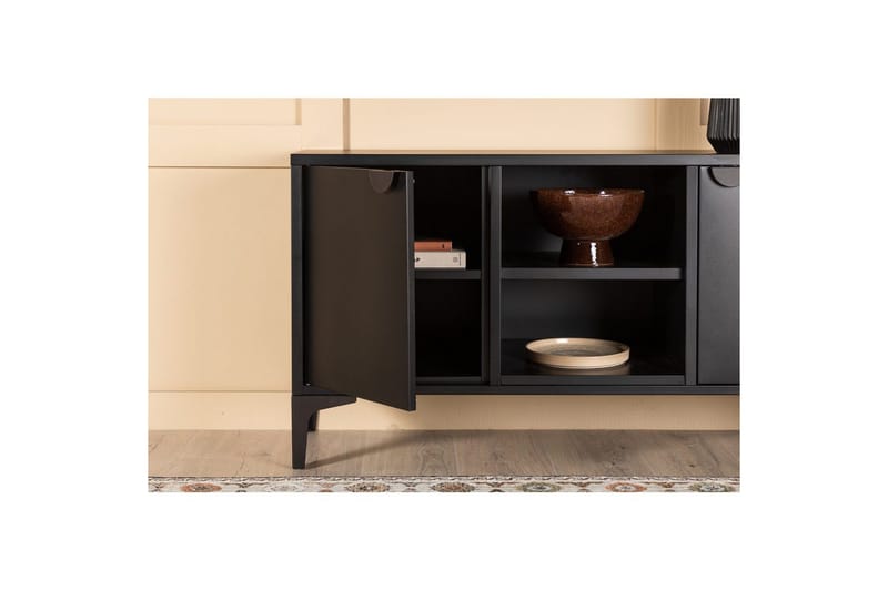 TV-benk Piring - Svart - Møbler - Mediamøbel & tv møbel - Mediestativ & veggfeste