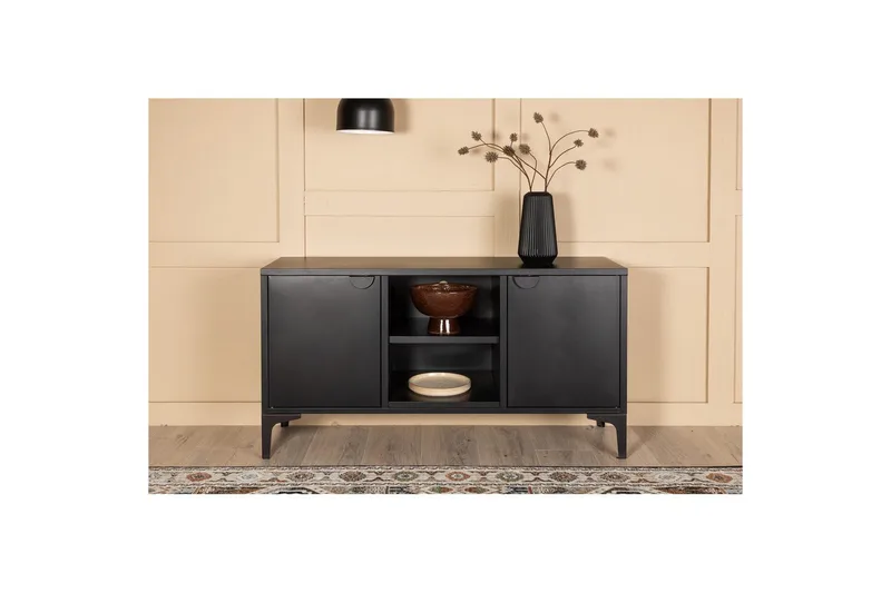 TV-benk Piring - Svart - Møbler - Mediamøbel & tv møbel - Mediestativ & veggfeste
