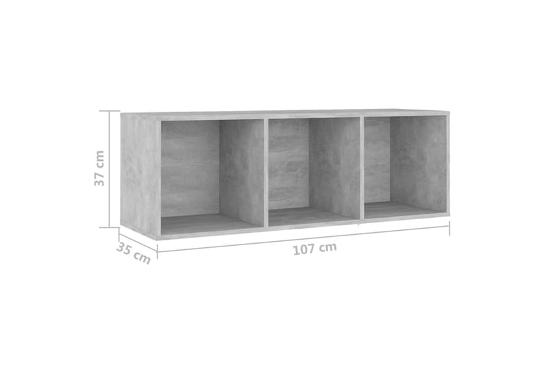 TV-benker 2 stk betonggrå 107x35x37 cm sponplate - Grå - Møbler - Mediamøbel & tv møbel - TV-skap