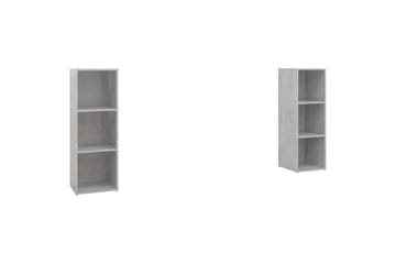 TV-benker 2 stk betonggrå 107x35x37 cm sponplate - Grå - Møbler - Mediamøbel & tv møbel - TV-skap