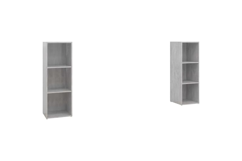TV-benker 2 stk betonggrå 107x35x37 cm sponplate - Grå - Møbler - Mediamøbel & tv møbel - TV-skap