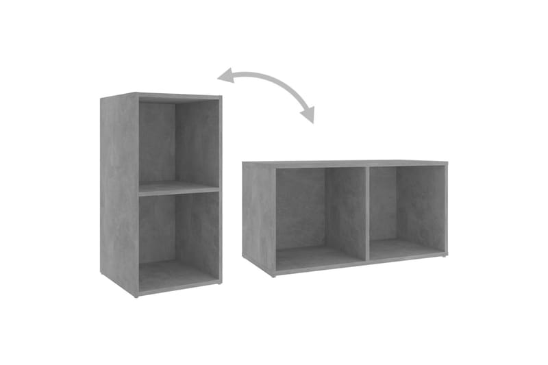 TV-benker 2 stk betonggrå 72x35x36,5 cm sponplate - Grå - Møbler - Mediamøbel & tv møbel - TV-skap