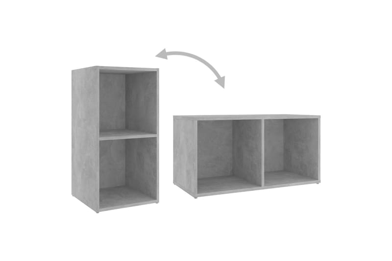 TV-benker 2 stk betonggrå 72x35x36,5 cm sponplate - Grå - Møbler - Mediamøbel & tv møbel - TV-skap