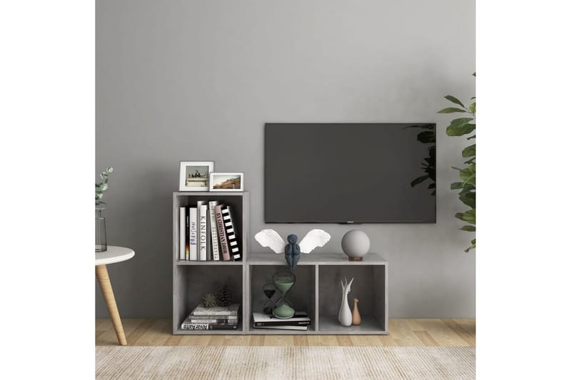 TV-benker 2 stk betonggrå 72x35x36,5 cm sponplate - Grå - TV-skap