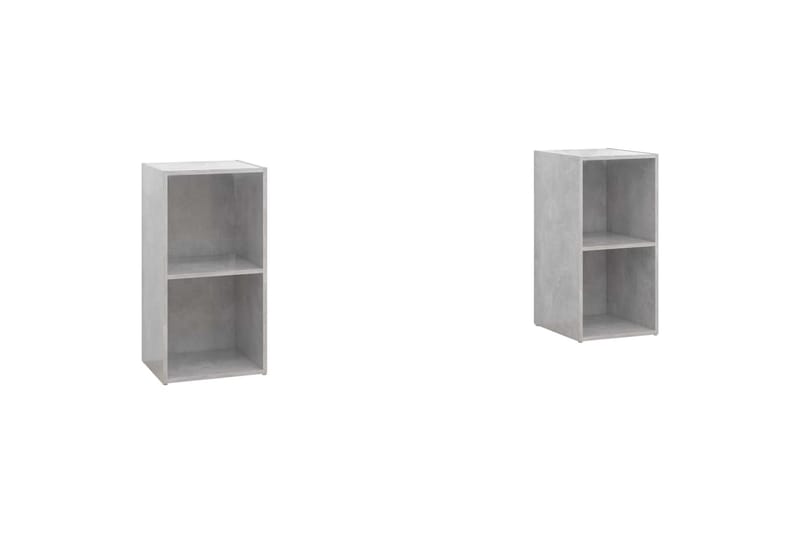 TV-benker 2 stk betonggrå 72x35x36,5 cm sponplate - Grå - Møbler - Mediamøbel & tv møbel - TV-skap