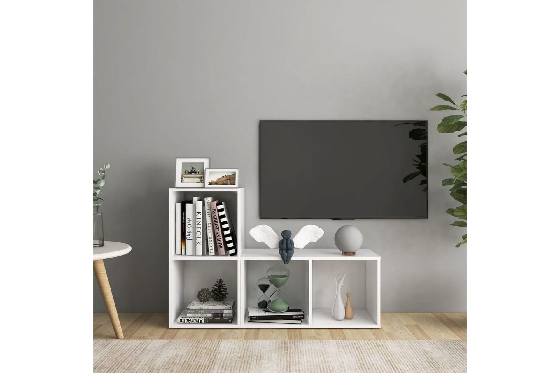 TV-benker 2 stk hvit 72x35x36,5 cm sponplate - Hvit - Møbler - Mediamøbel & tv møbel - TV-skap