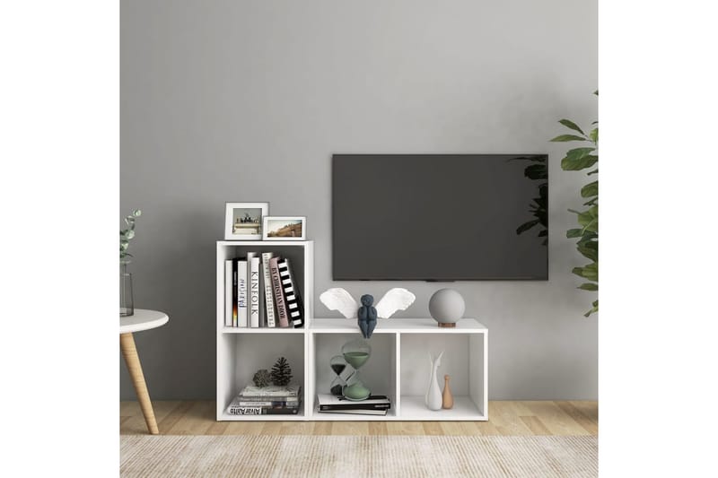 TV-benker 2 stk hvit 72x35x36,5 cm sponplate - Hvit - Møbler - Mediamøbel & tv møbel - TV-skap