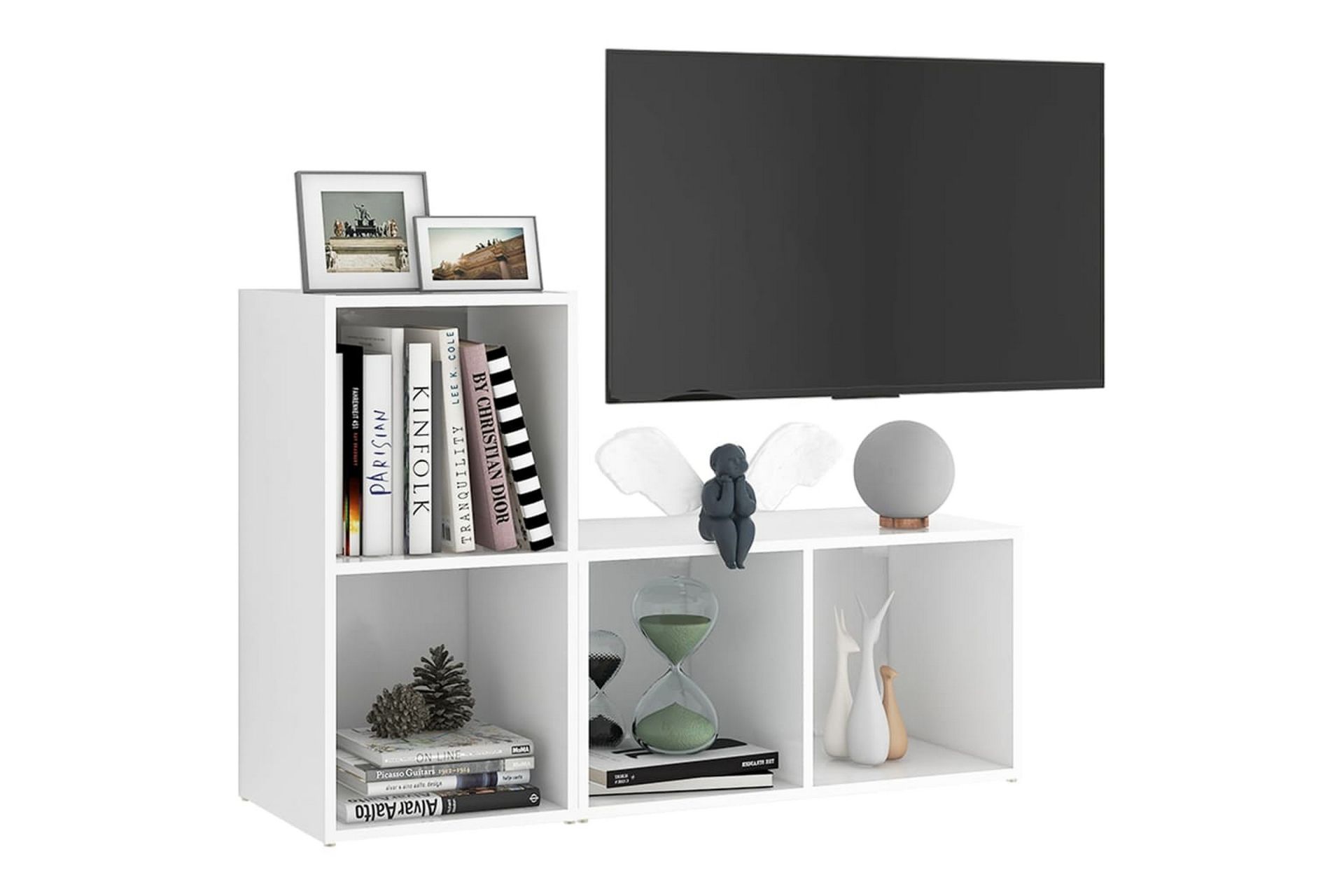 TV-benker 2 stk hvit 72x35x36,5 cm sponplate - Hvit - Møbler - Mediamøbel & tv møbel - TV-skap
