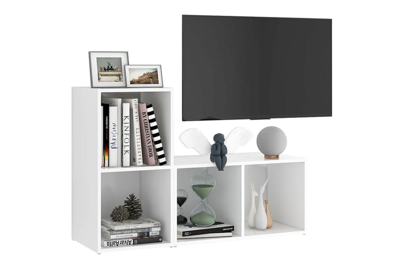 TV-benker 2 stk hvit 72x35x36,5 cm sponplate - Hvit - Møbler - Mediamøbel & tv møbel - TV-skap
