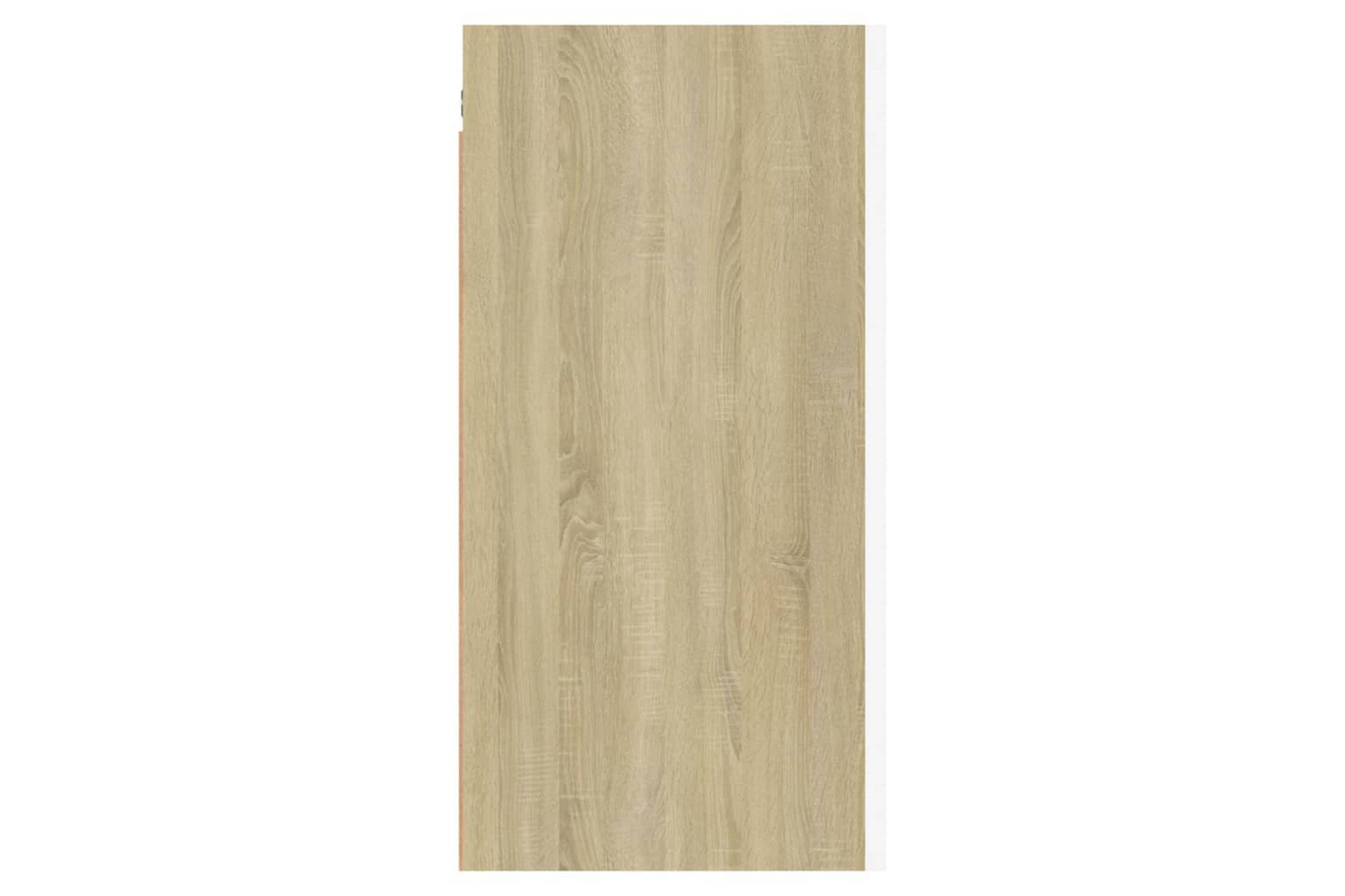 TV-benker 2 stk hvit og sonoma eik 30,5x30x60 cm sponplate - Beige - Møbler - Mediamøbel & tv møbel - TV-benk & mediabenk