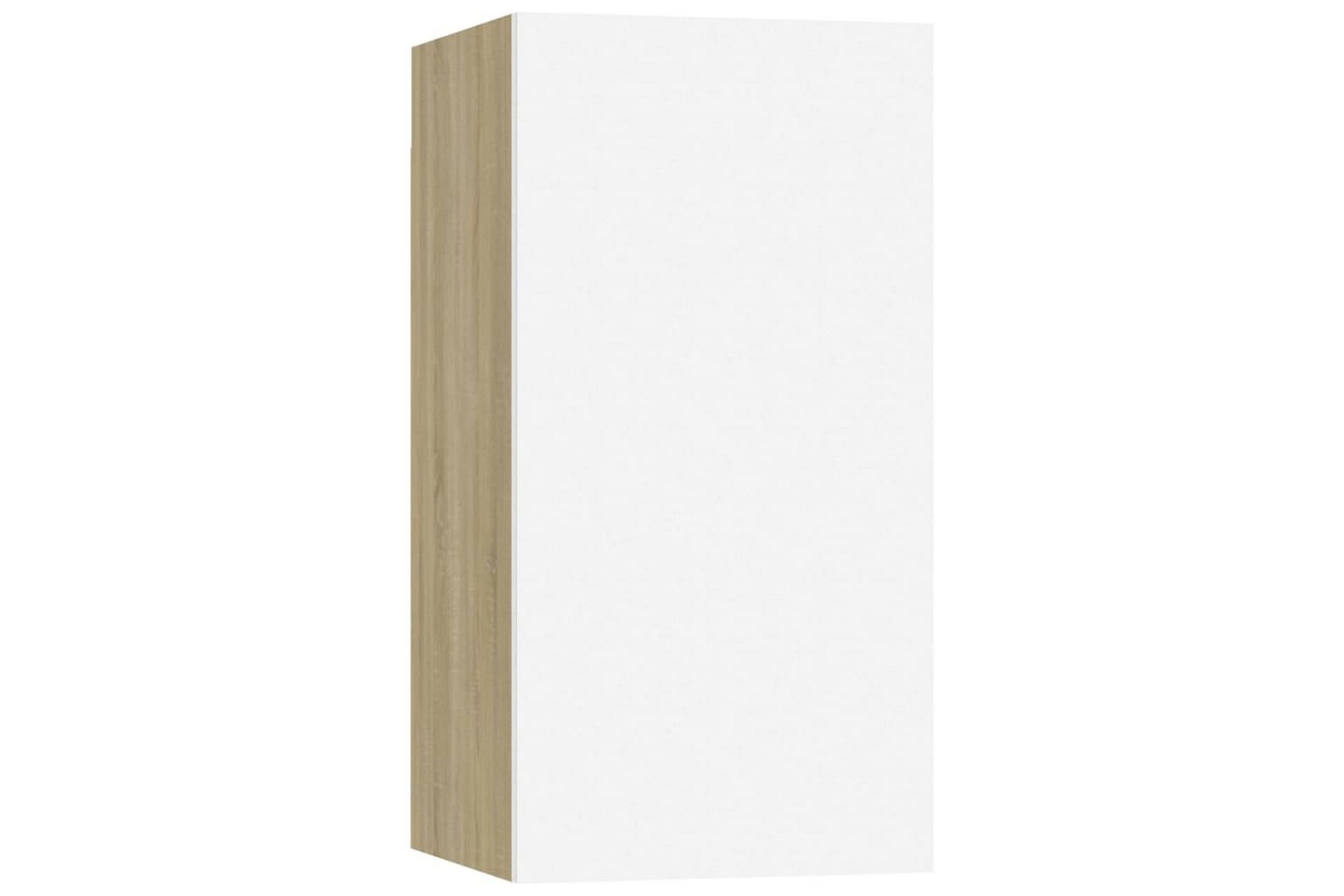 TV-benker 2 stk hvit og sonoma eik 30,5x30x60 cm sponplate - Beige - Møbler - Mediamøbel & tv møbel - TV-benk & mediabenk