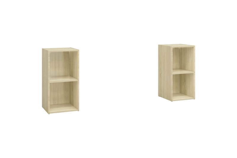 TV-benker 2 stk sonoma eik 72x35x36,5 cm sponplate - Brun - Møbler - Mediamøbel & tv møbel - TV-skap