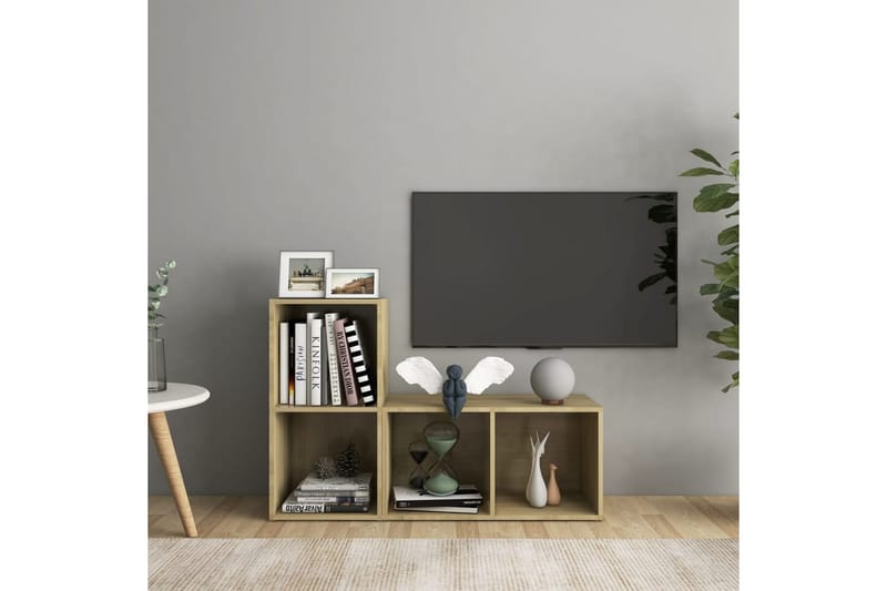 TV-benker 2 stk sonoma eik 72x35x36,5 cm sponplate - Brun - Møbler - Mediamøbel & tv møbel - TV-skap