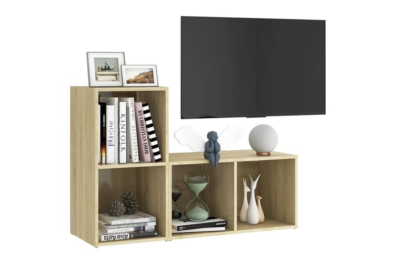TV-benker 2 stk sonoma eik 72x35x36,5 cm sponplate - Brun - Møbler - Mediamøbel & tv møbel - TV-skap