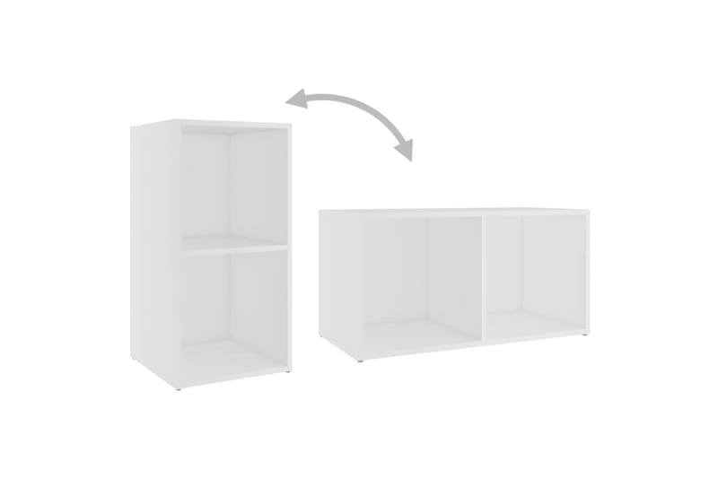 TV-benker 4 stk hvit 72x35x36,5 cm sponplate - Hvit - Møbler - Mediamøbel & tv møbel - TV-skap