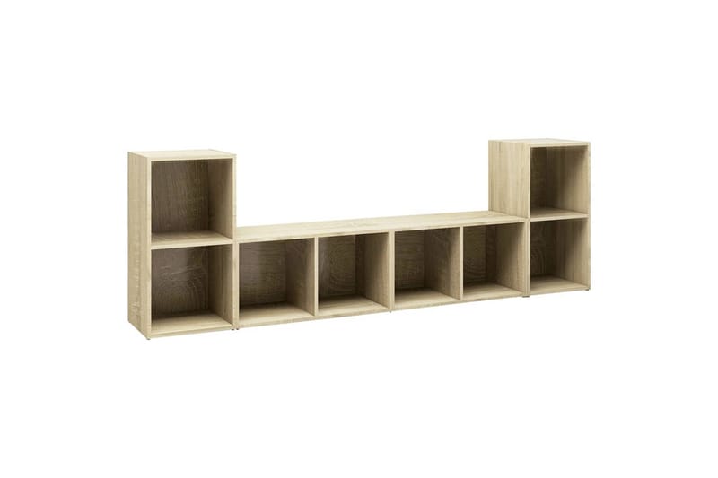 TV-benker 4 stk sonoma eik 72x35x36,5 cm sponplate - Brun - Møbler - Mediamøbel & tv møbel - TV-skap