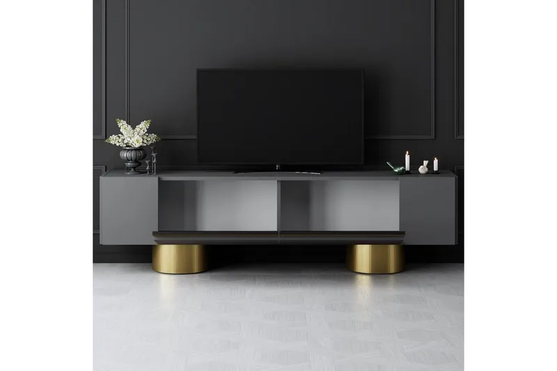 TV-bord Antrasitt / Gull - Antrasitt / Gull - Møbler - Mediamøbel & tv møbel - TV-benk & mediabenk