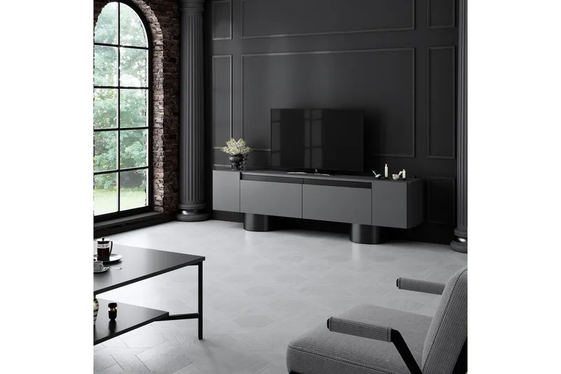 TV-bord Antrasitt / Svart - Antrasitt / Svart - Møbler - Mediamøbel & tv møbel - TV-benk & mediabenk