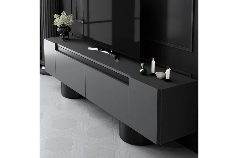 TV-bord Antrasitt / Svart - Antrasitt / Svart - Møbler - Mediamøbel & tv møbel - TV-benk & mediabenk